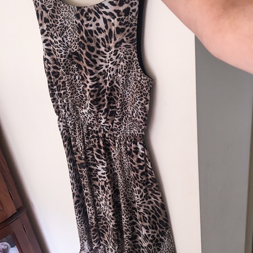 Leopard high low dress!!